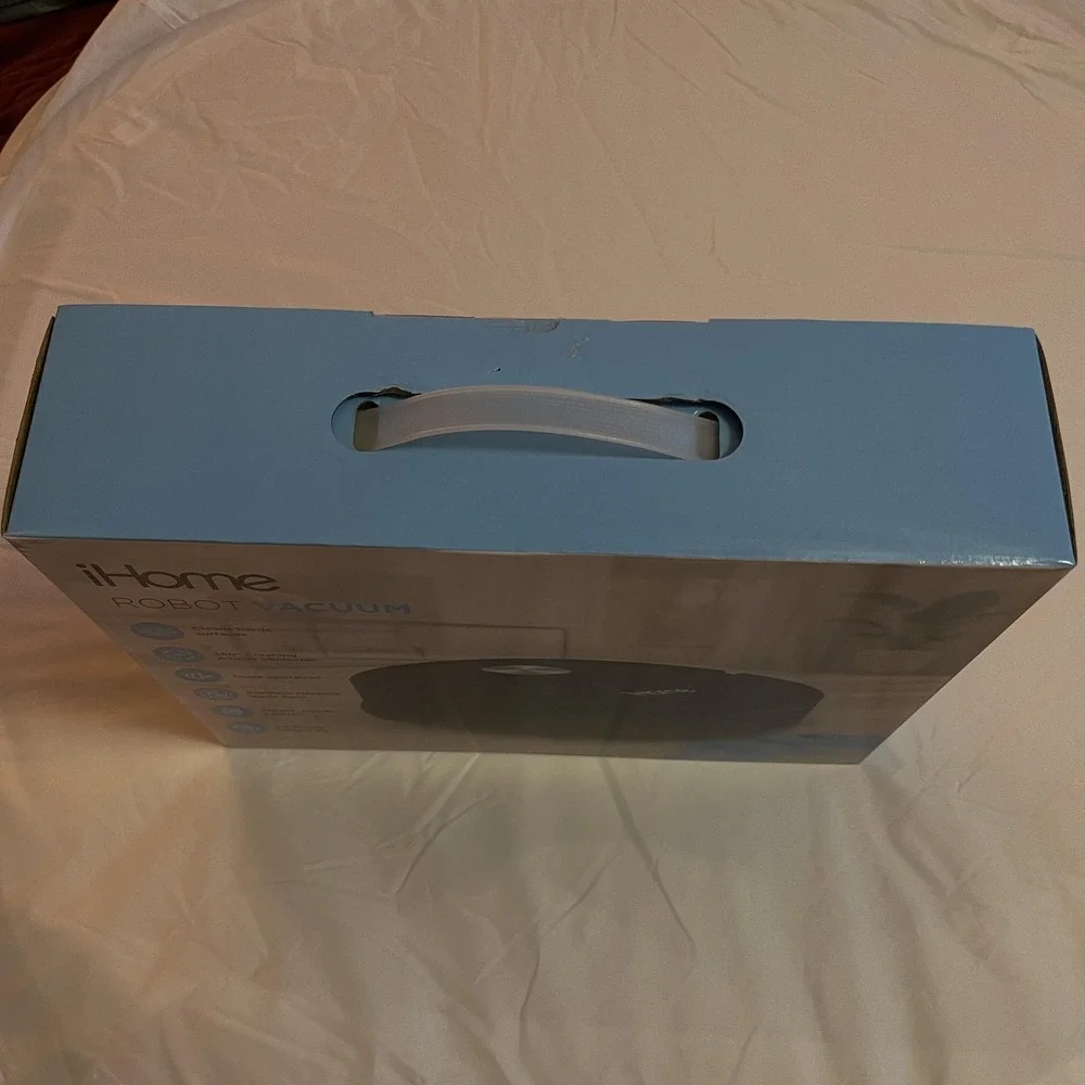 IHome Robot Vacuum Black Cordless Automatic Floor Cleaner Quiet 60 Min Battery‎